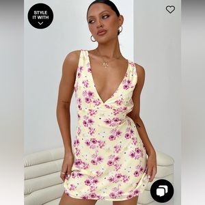 Princess Polly - NELLIE MINI DRESS YELLOW FLORAL